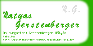 matyas gerstenberger business card